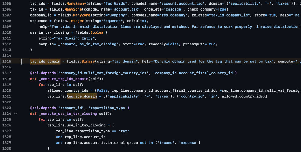 Update domain in view without using onchange